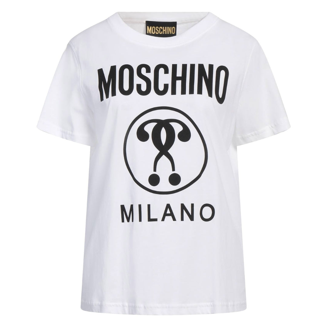 Moschino Double Question Mark White T-Shirt