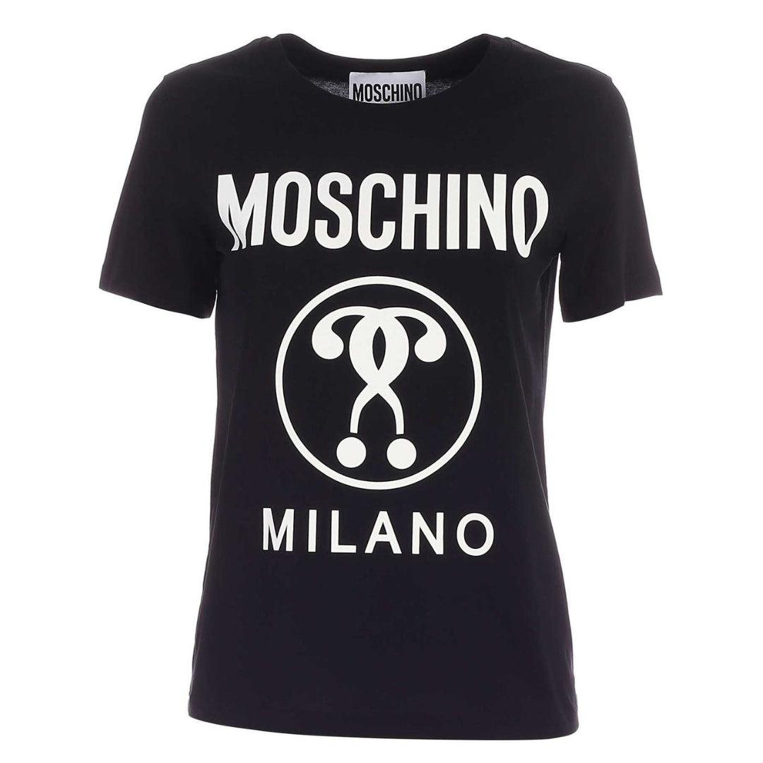 Moschino Double Question Mark Black T-Shirt
