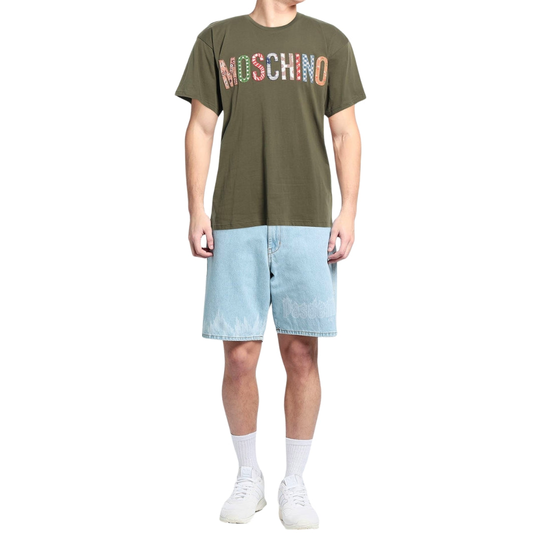 MOSCHINO 222ZRA07329041 1443 GREEN T-SHIRT MALE XS