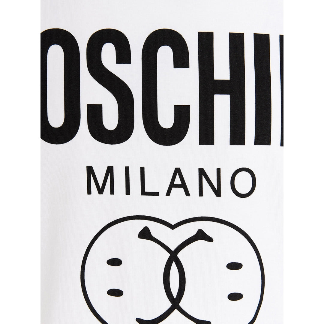 Moschino Double Smiley Logo White T-Shirt