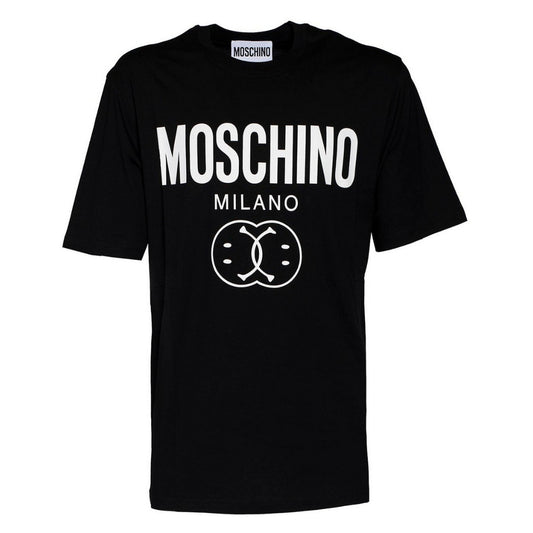 Moschino Bold Double Smiley Logo Black T-Shirt