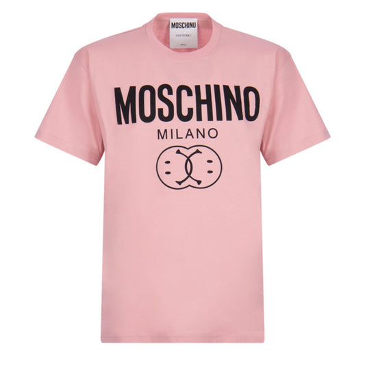 Moschino Milano Double Smiley Logo T-Shirt
