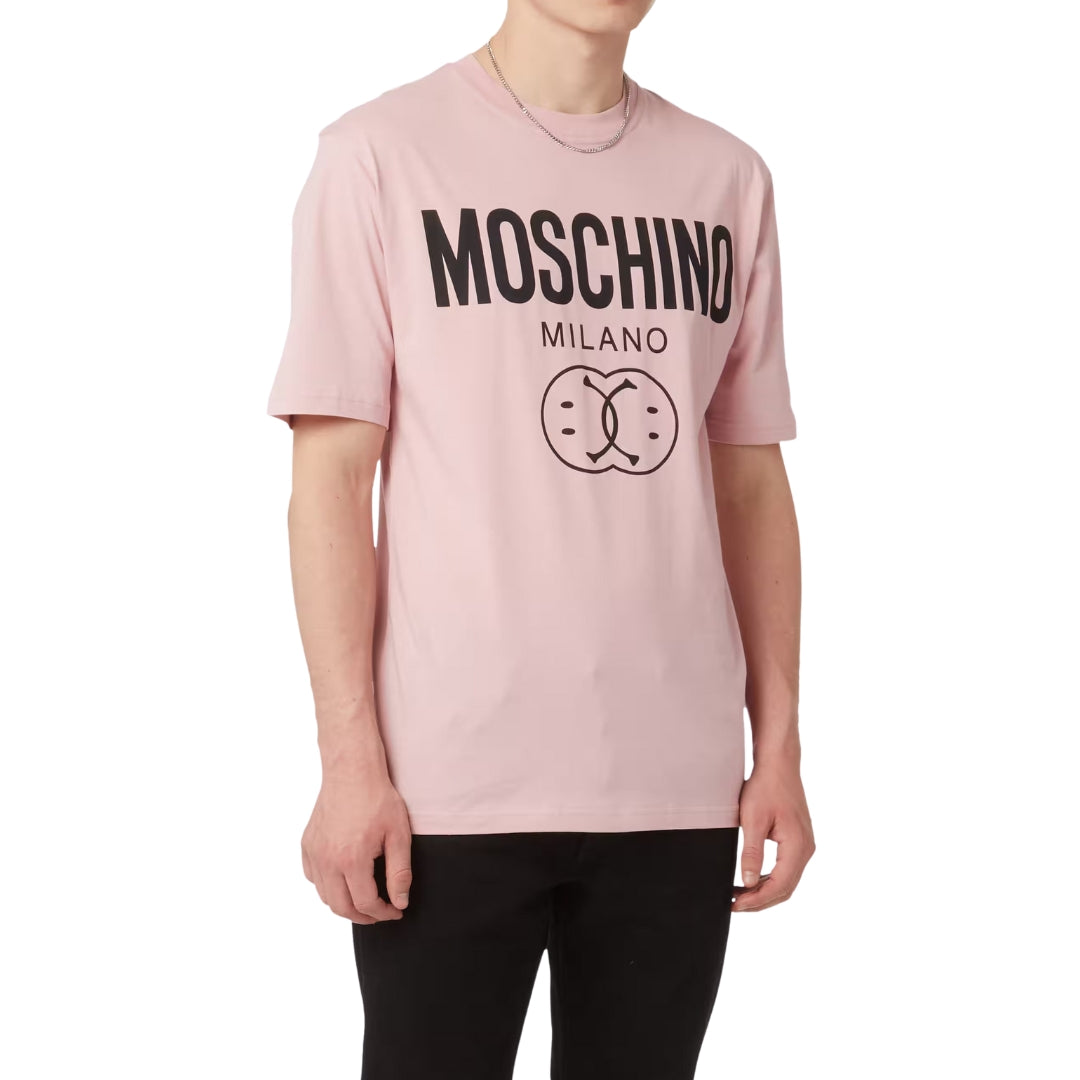 Moschino Milano Double Smiley Logo T-Shirt