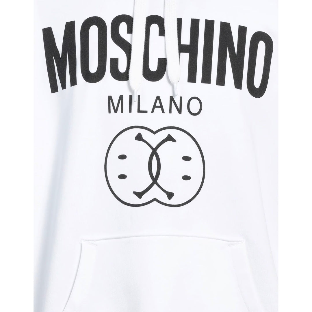 Moschino Milano Double Smiley White Hoodie