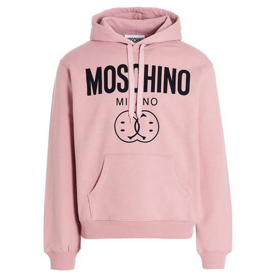 Moschino Milano Double Smiley Pink Hoodie