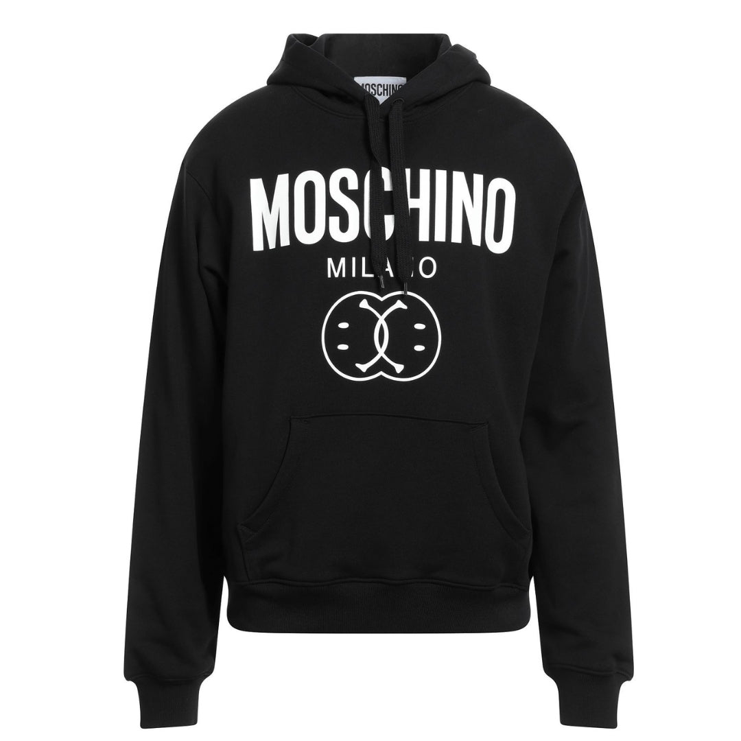 Moschino Double Smiley Black Hoodie