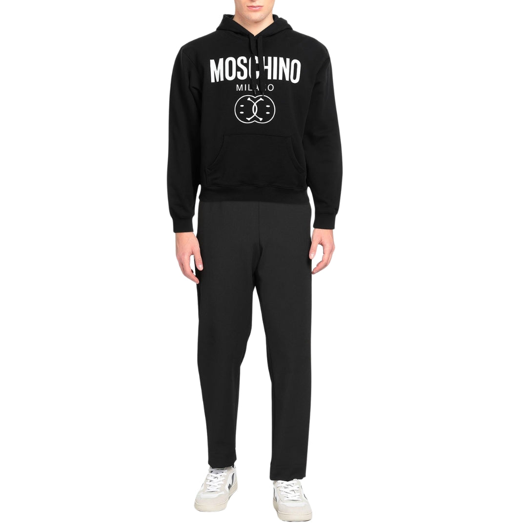 Moschino Double Smiley Black Hoodie
