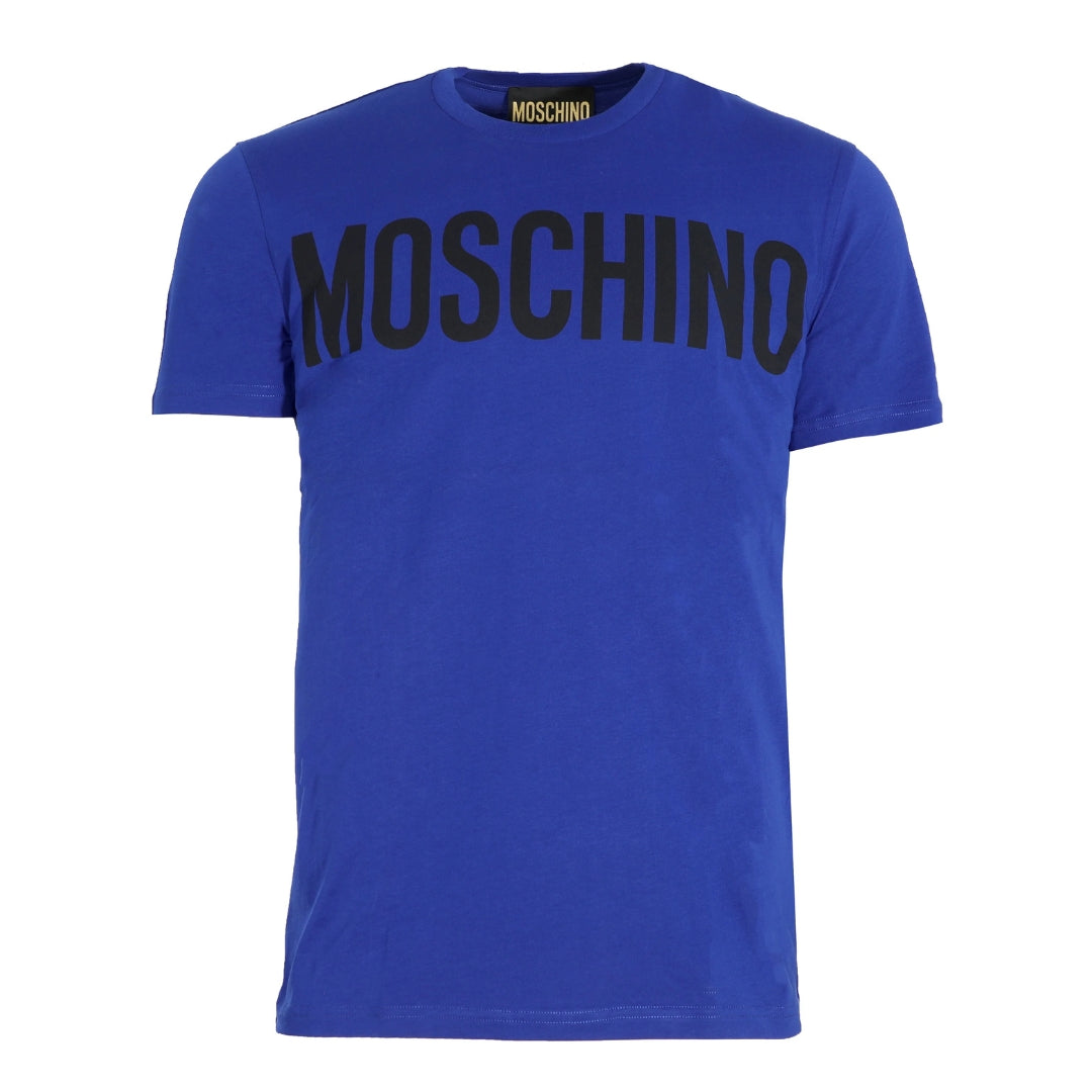 Moschino Bold Logo Branded Blue T-Shirt