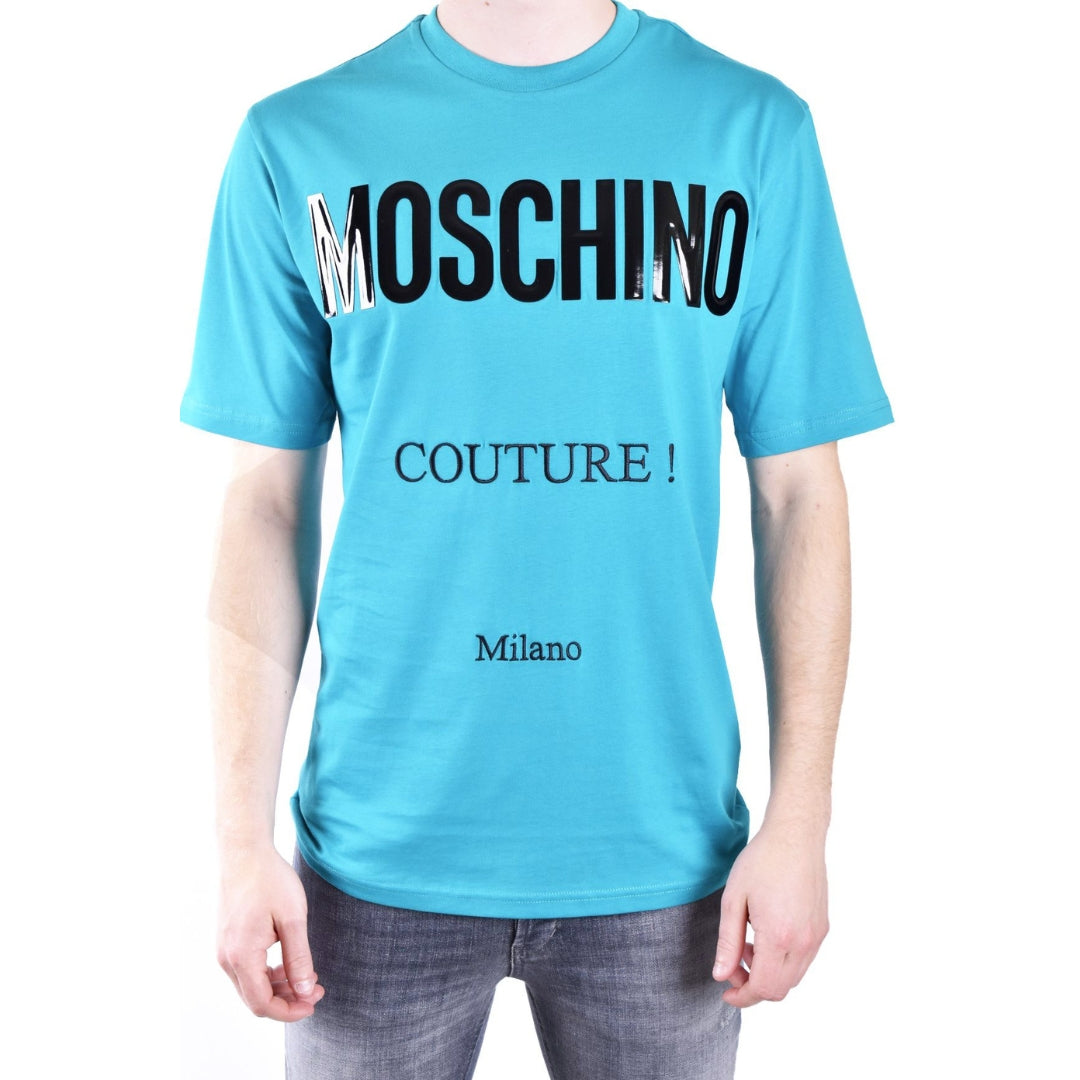 Moschino Couture Gloss Logo Green T-Shirt