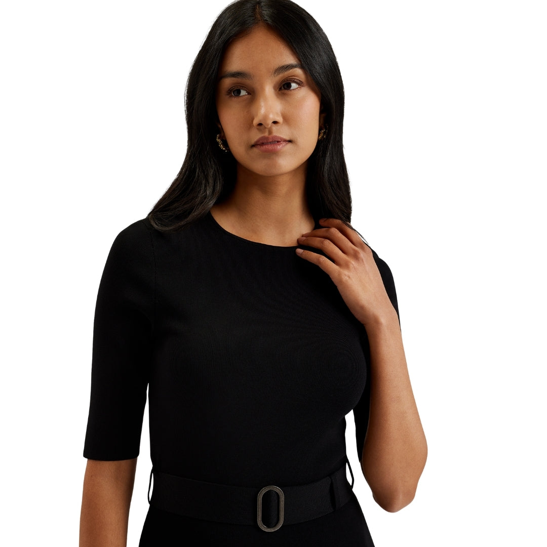 Ted Baker WMD SAMALEE Knitted Flippy Skirt Midi Dr 2