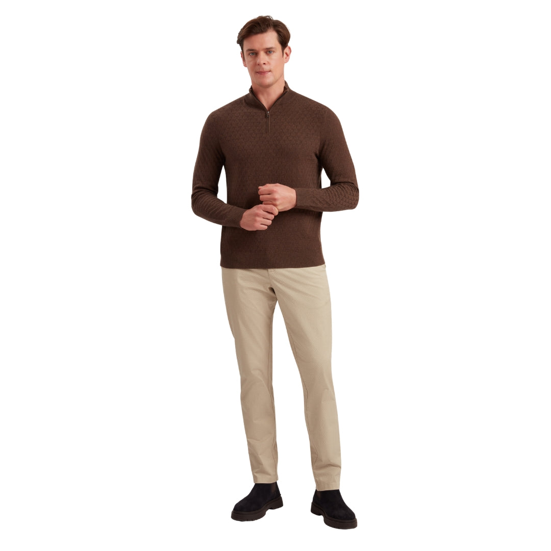 Ted Baker MMK KURNLE Ls T Stitch Knitted Half Zip 2