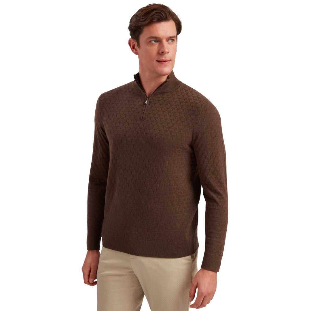 Ted Baker MMK KURNLE Ls T Stitch Knitted Half Zip 2