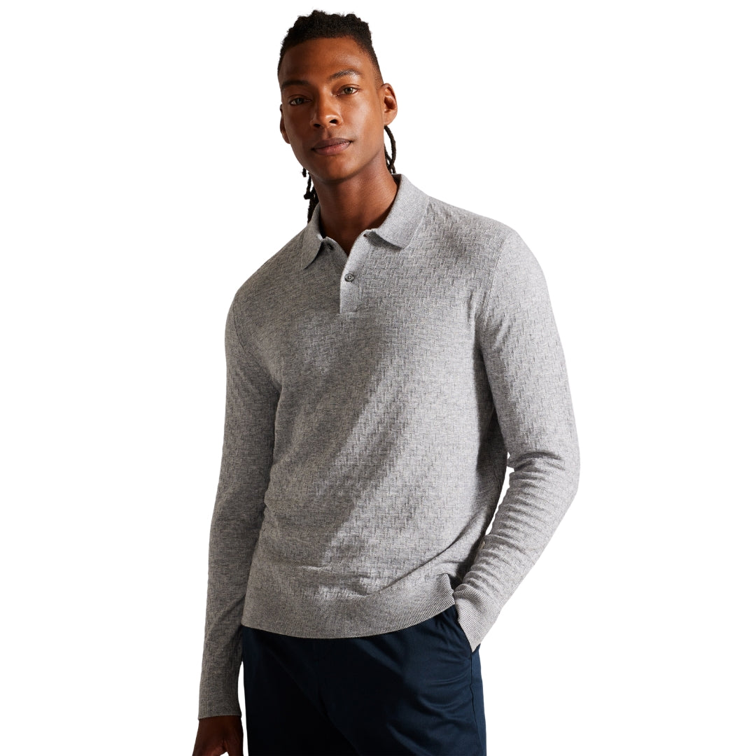 Ted Baker MMK MORAR Ls T Stitch Knitted Polo 5
