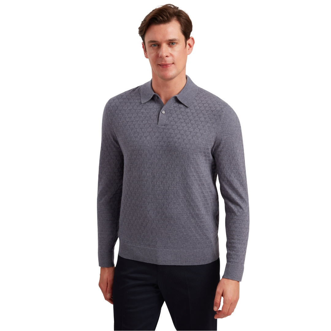 Ted Baker MMK MORAR Ls T Stitch Knitted Polo 5