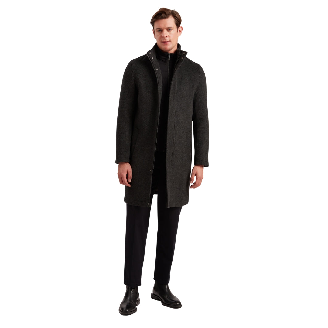 Ted Baker MMO EDERSON Wool Blend Funnel Neck Coat 2