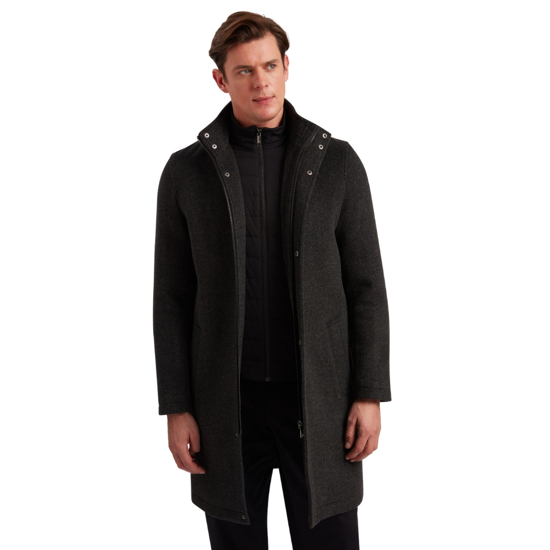 Ted Baker MMO EDERSON Wool Blend Funnel Neck Coat 2