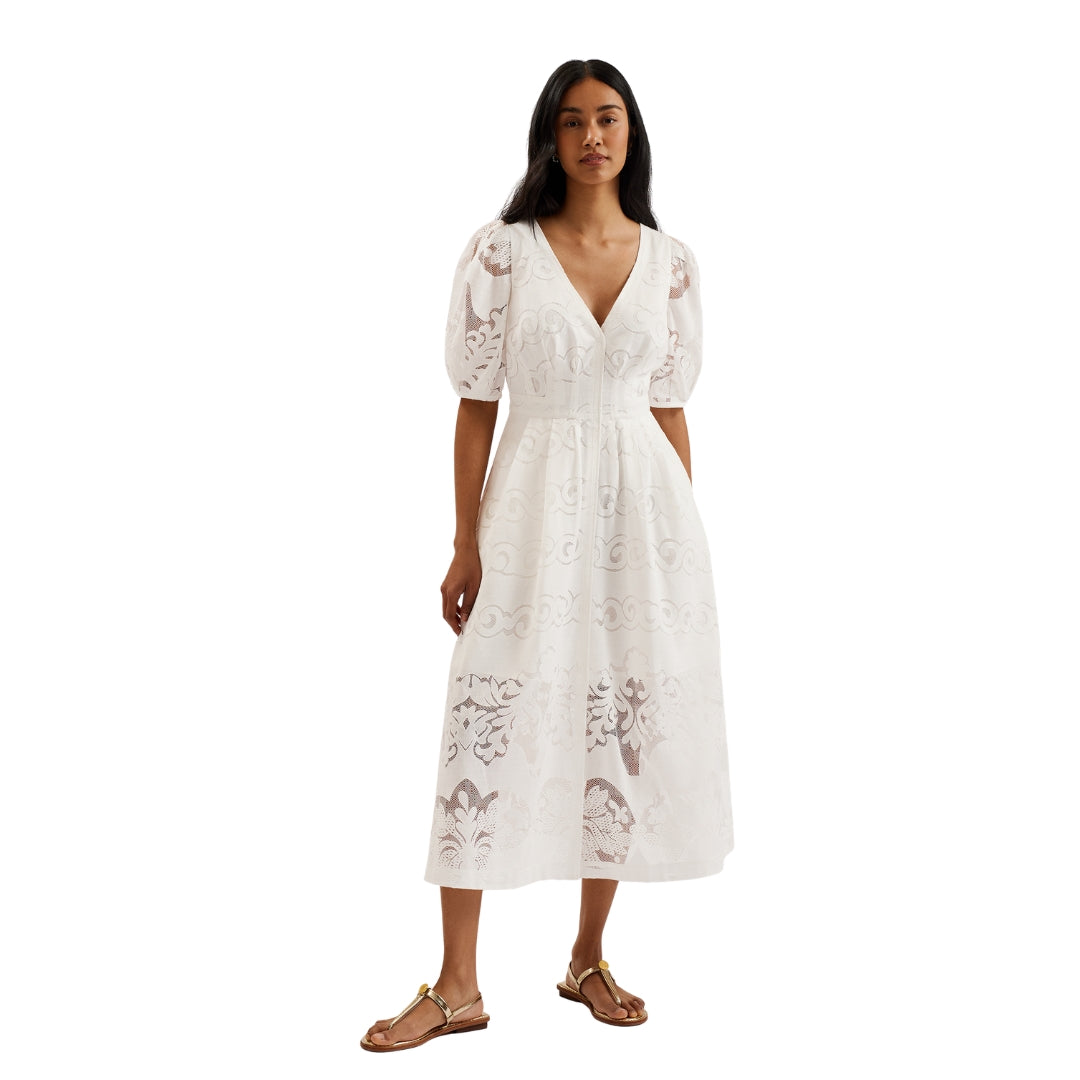 Ted Baker WMD AGNEL Lace Puff Sleeve Midi Dress 3