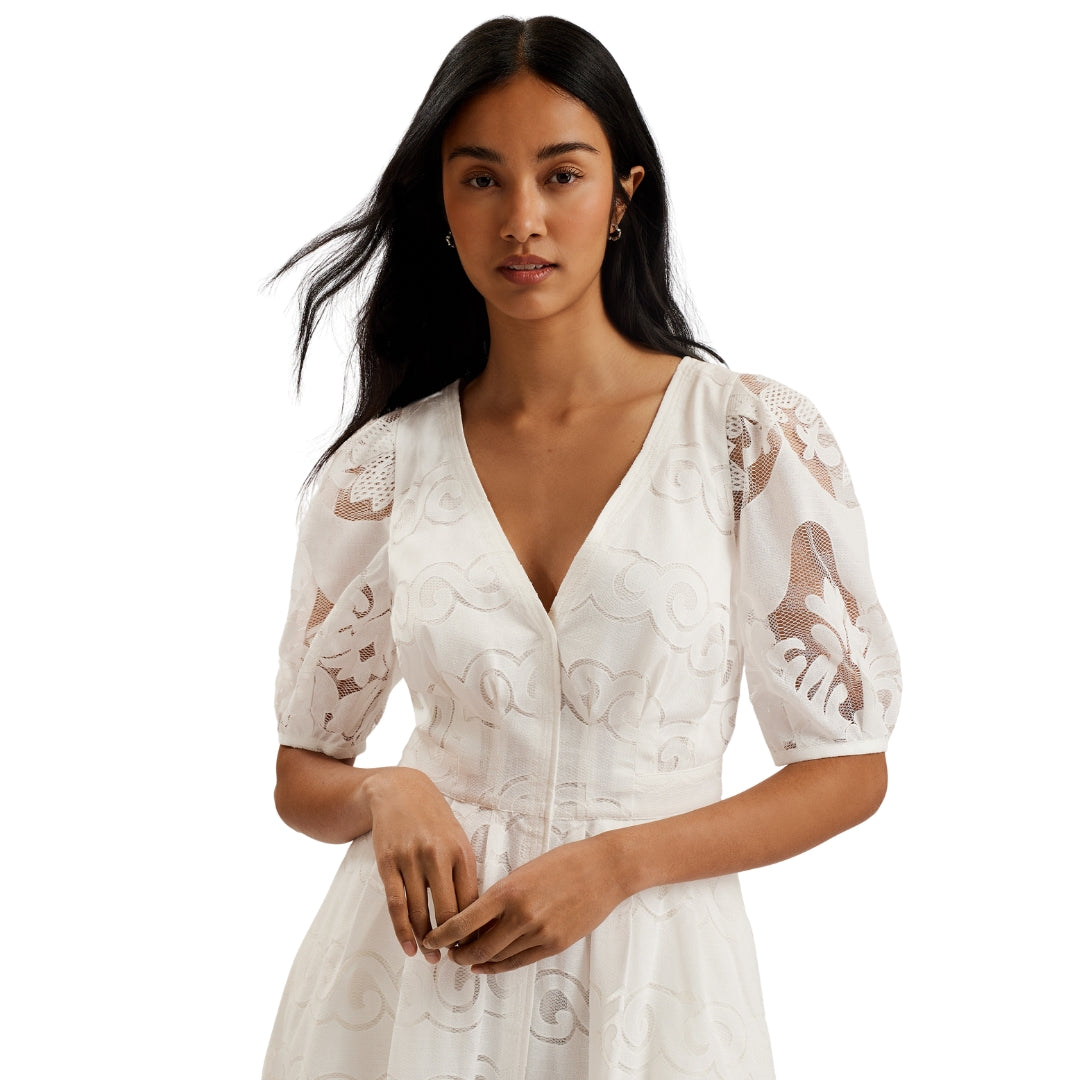 Ted Baker WMD AGNEL Lace Puff Sleeve Midi Dress 3