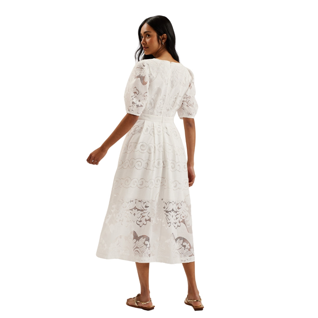 Ted Baker WMD AGNEL Lace Puff Sleeve Midi Dress 3