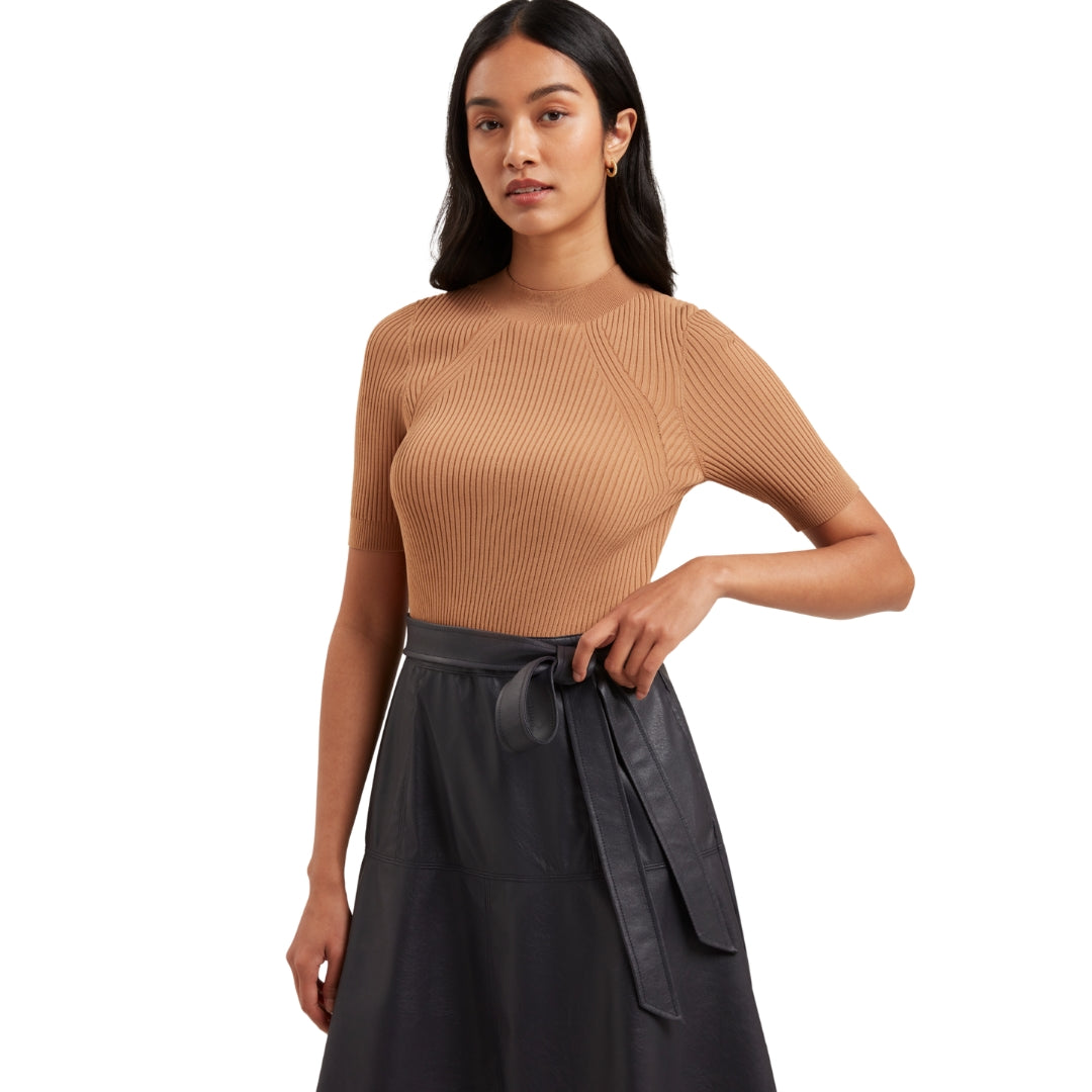Ted Baker WMD OLIYIA Knit Bodice Faux Leather Ski 1