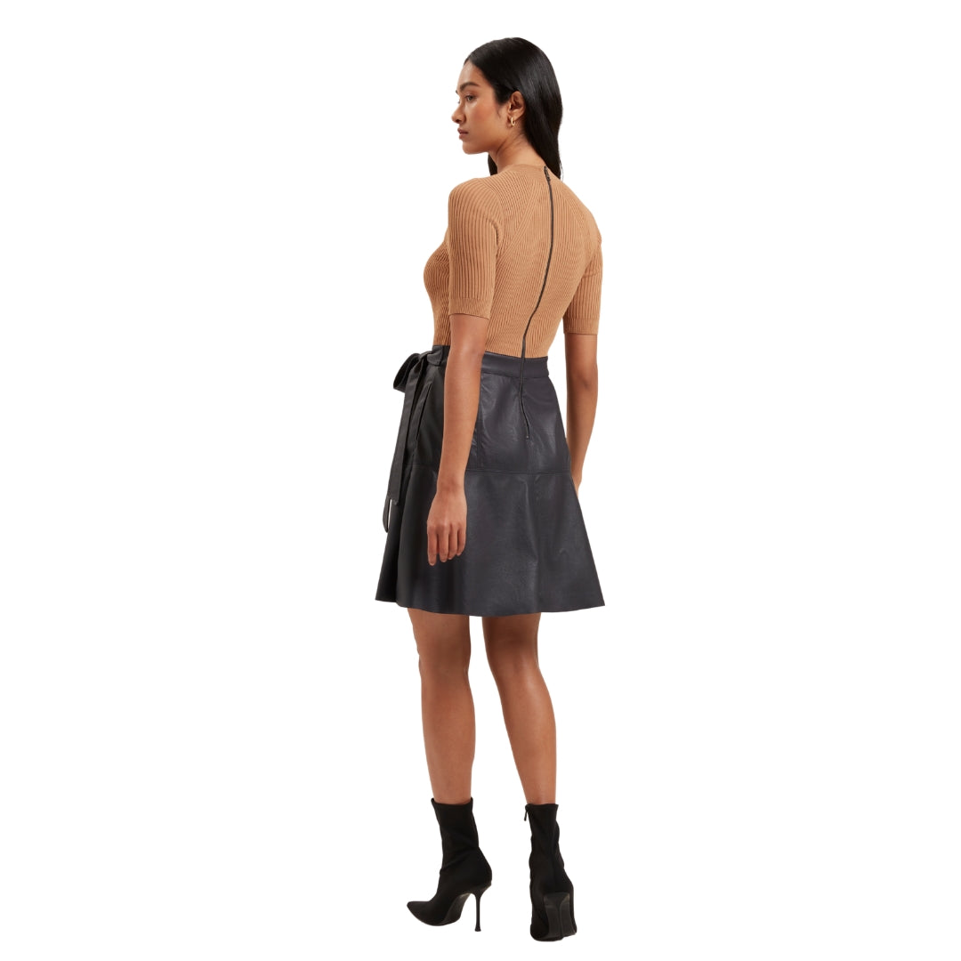Ted Baker WMD OLIYIA Knit Bodice Faux Leather Ski 1