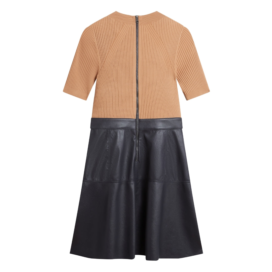 Ted Baker WMD OLIYIA Knit Bodice Faux Leather Ski 1