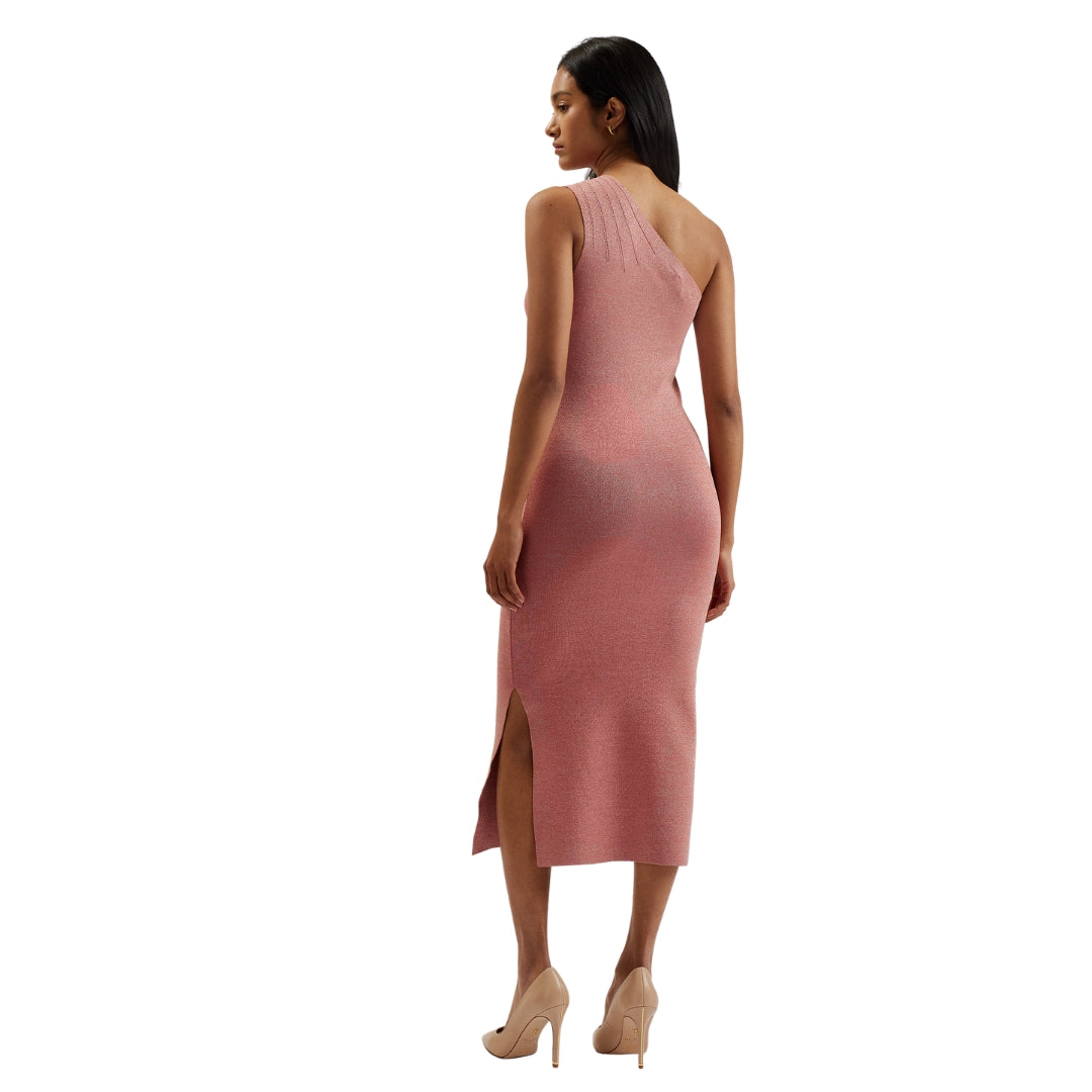 Ted Baker WMD KALEYY One Shoulder Lurex Knit Midi