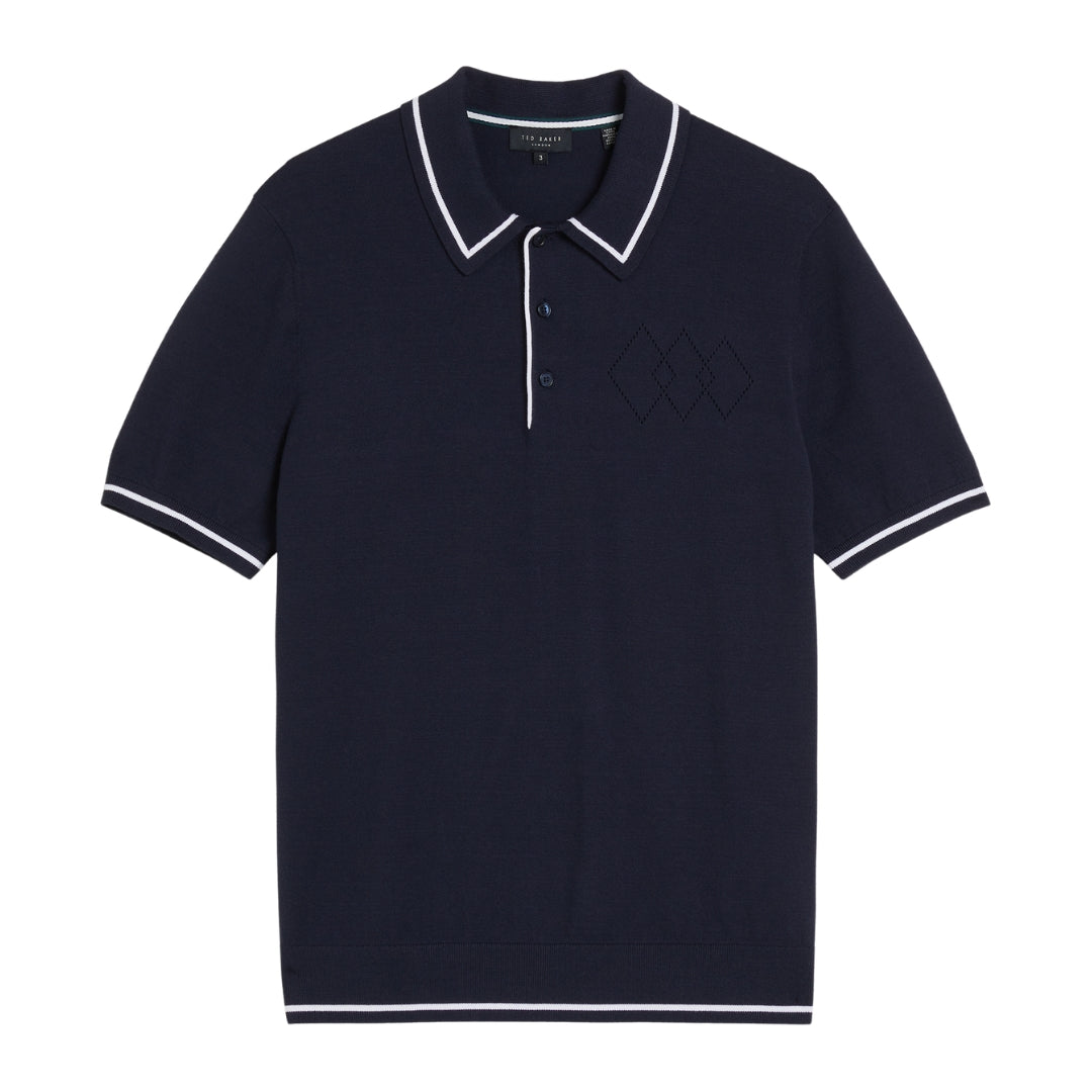 Ted Baker MMK DUNOW SS Pointelle Diamond Polo 3