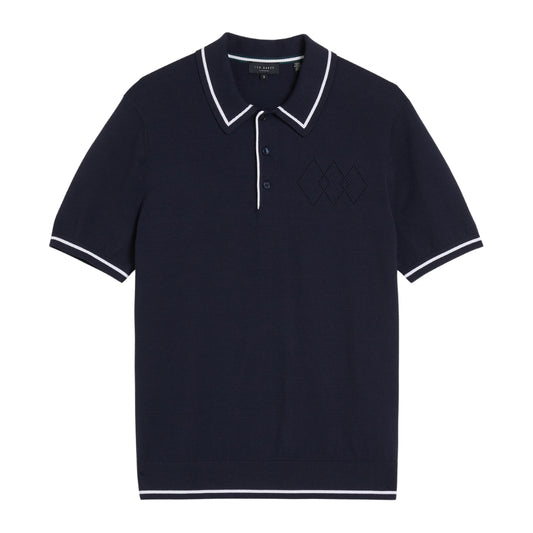 Ted Baker MMK DUNOW SS Pointelle Diamond Polo 3
