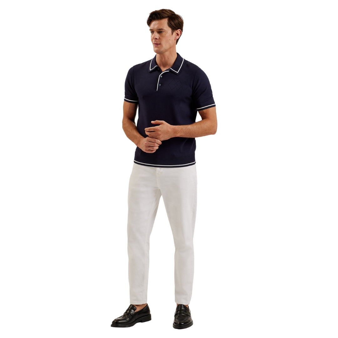 Ted Baker MMK DUNOW SS Pointelle Diamond Polo 3