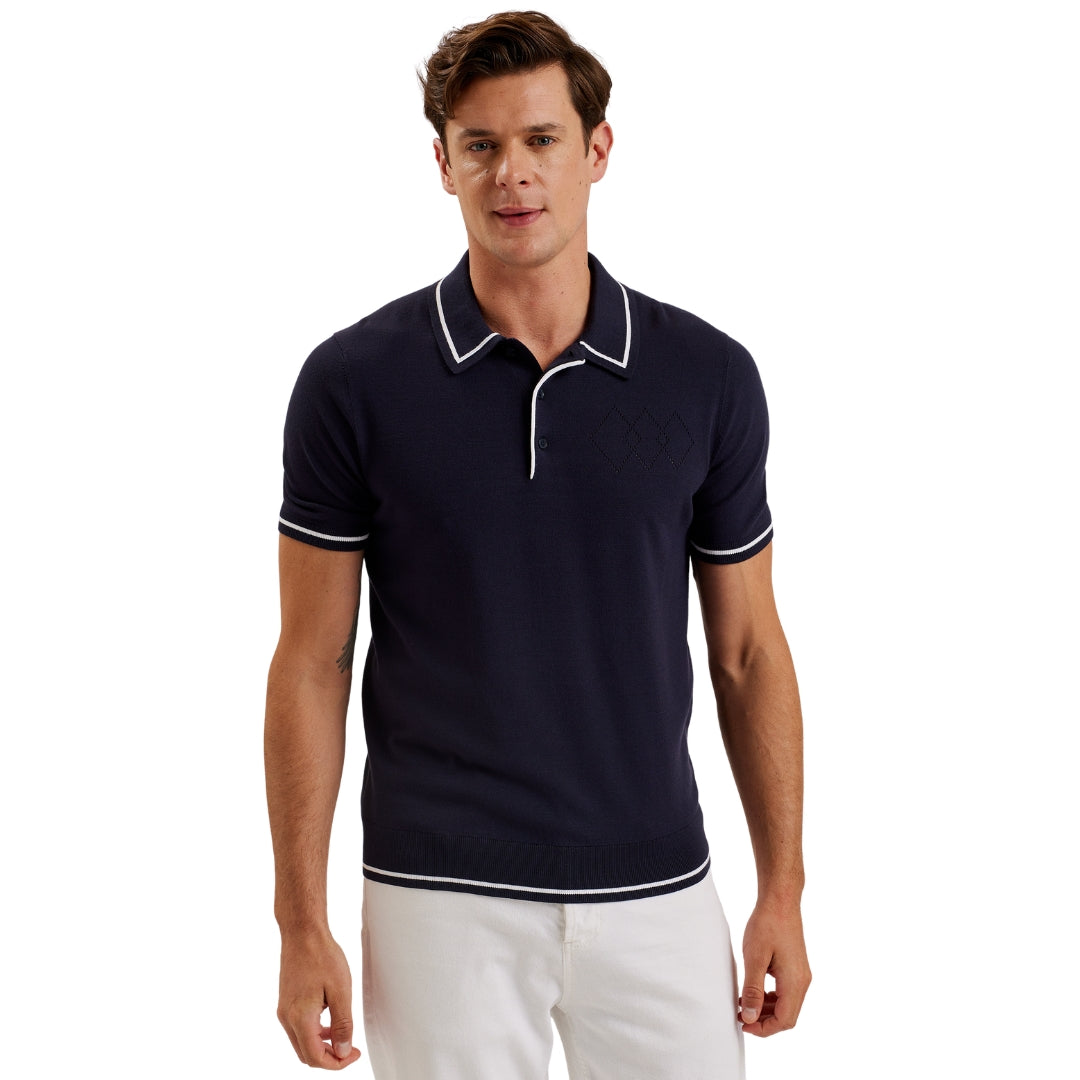 Ted Baker MMK DUNOW SS Pointelle Diamond Polo 3