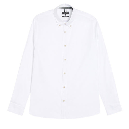 Ted Baker MMA ALLARDE LS Regular Branded White Oxford Shirt 2