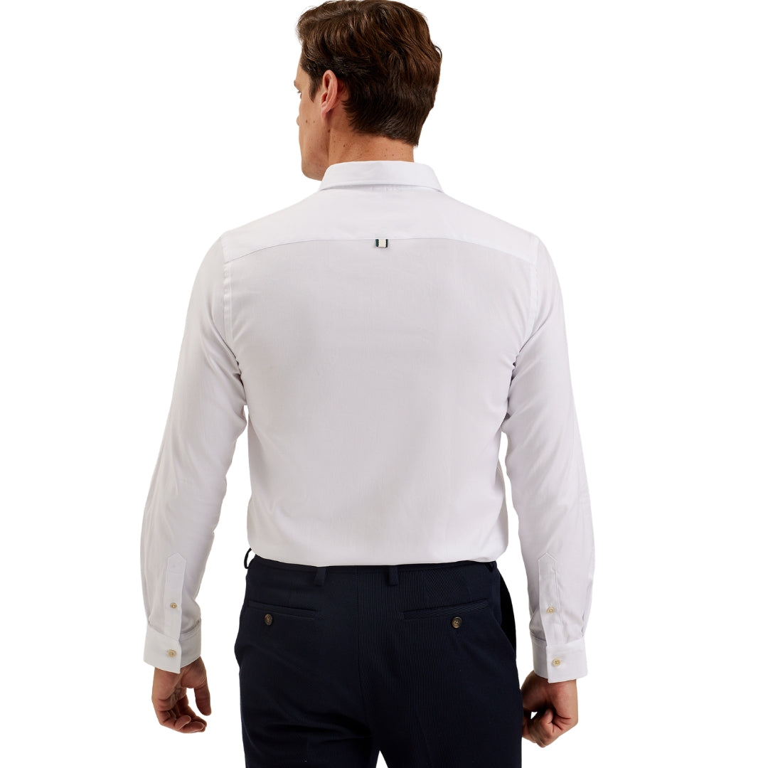 Ted Baker MMA ALLARDE LS Regular Branded White Oxford Shirt 2