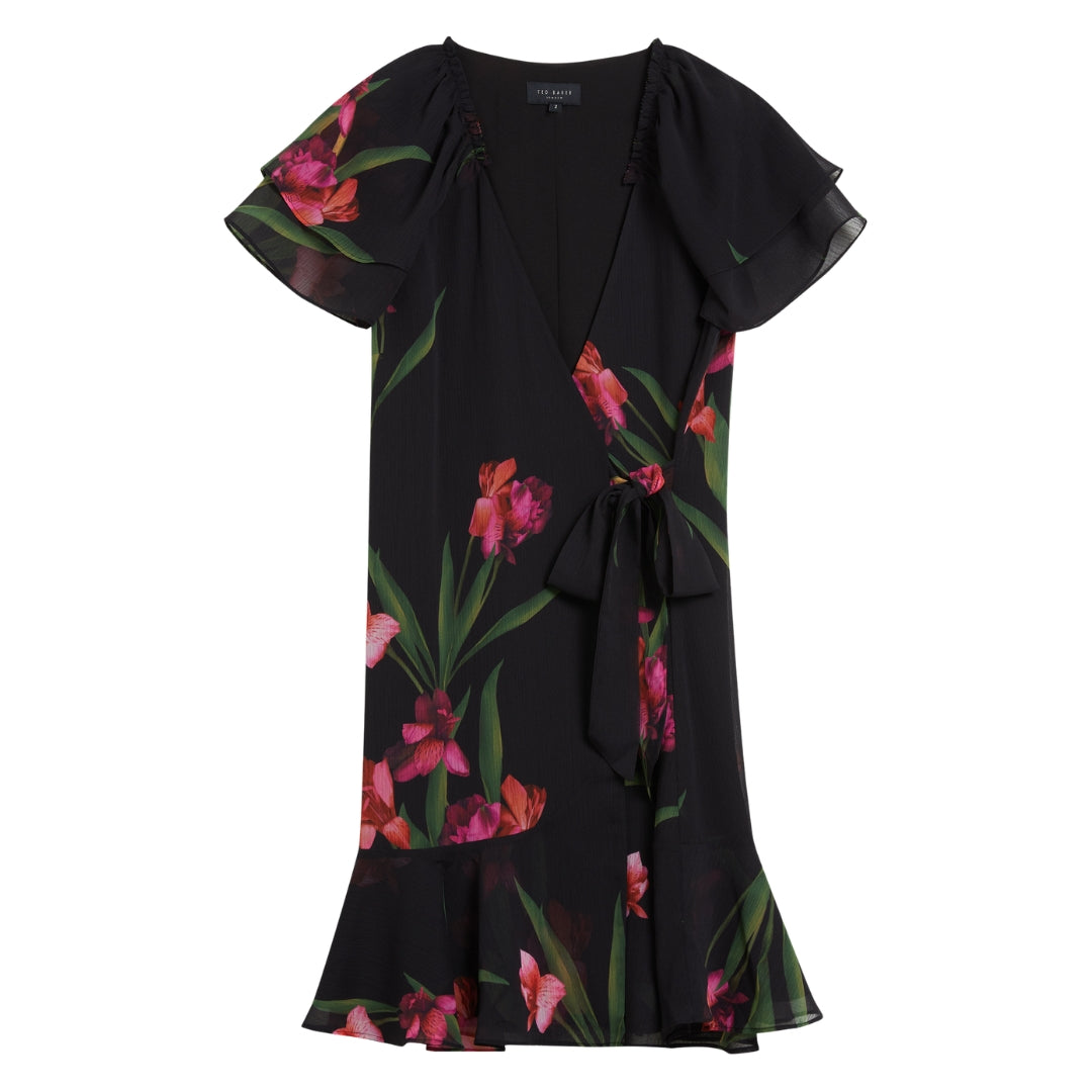 Ted Baker WMD FASNIA Angel Sleeve Wrap Mini Dress