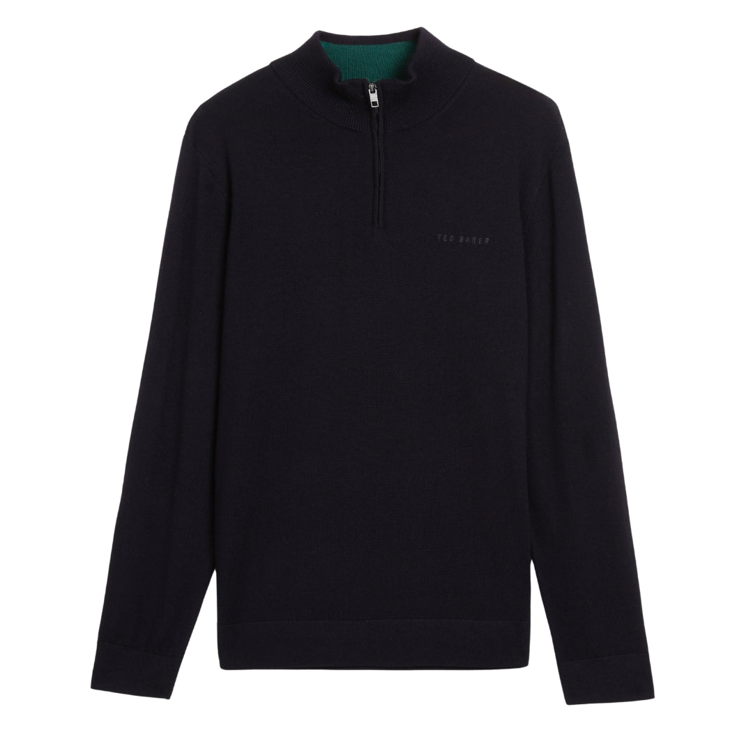 Ted Baker MMK FASHBEE LS Branded Merino Half Zip 7