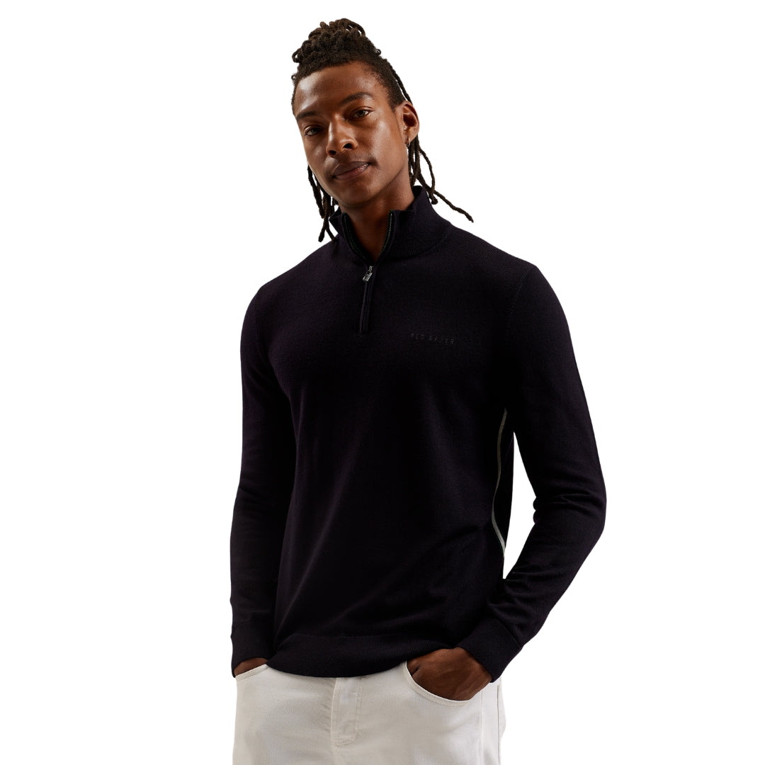 Ted Baker MMK FASHBEE LS Branded Merino Half Zip 7