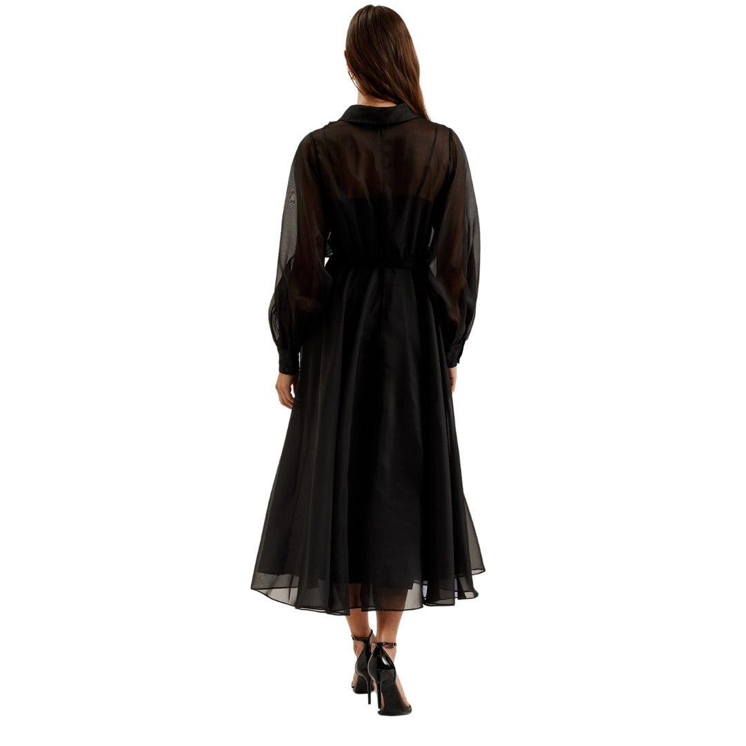 Ted Baker WMD GIBARA Sheer Organza Shirt Maxi Dres 6
