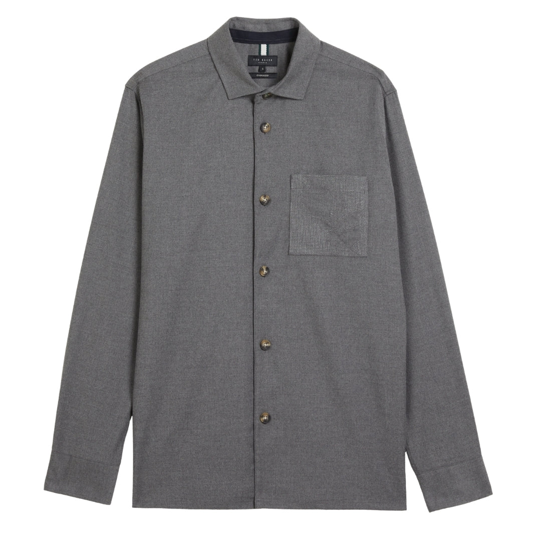 Ted Baker MMA GAIUS LS Oversized Wool Blend Shirt 6