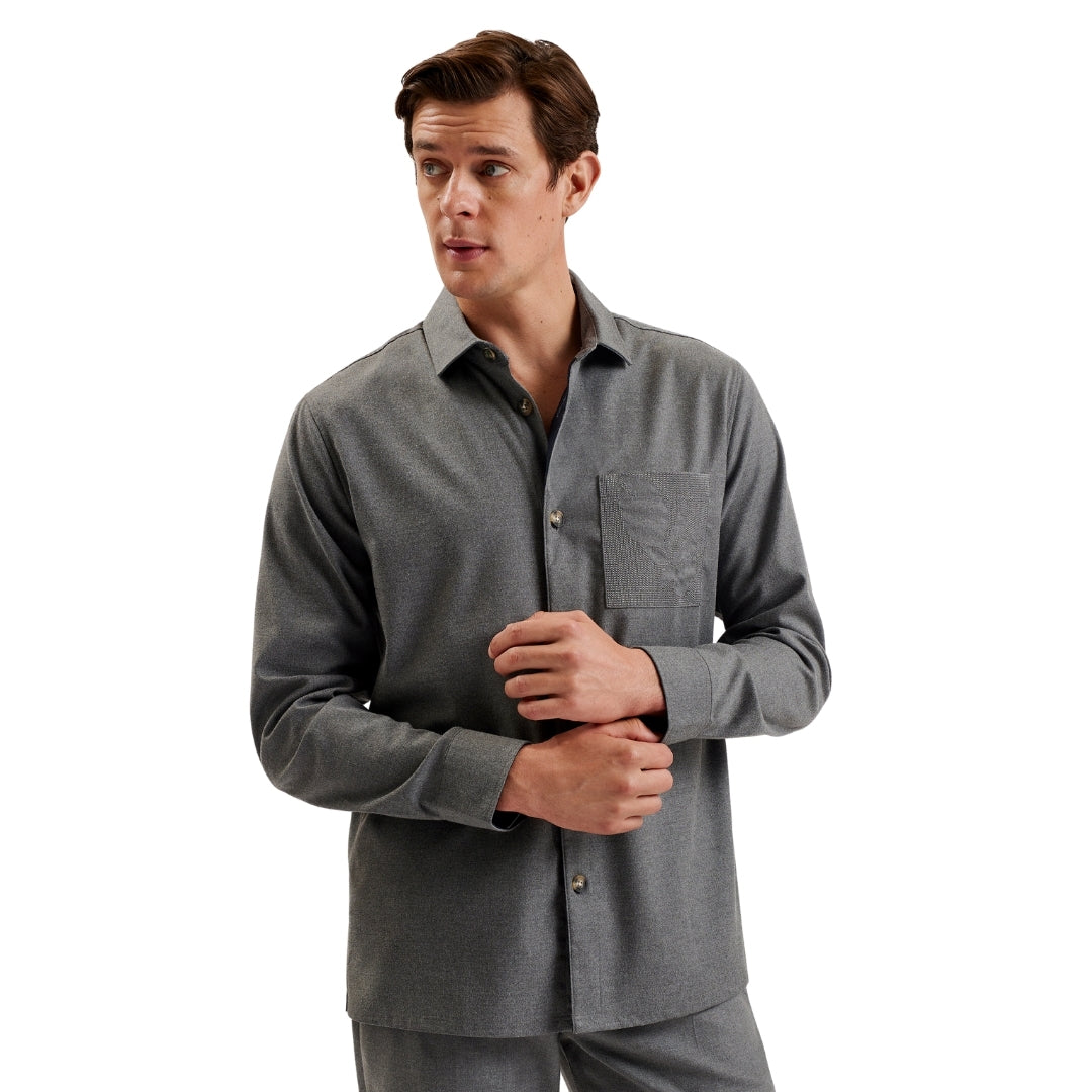 Ted Baker MMA GAIUS LS Oversized Wool Blend Shirt 6