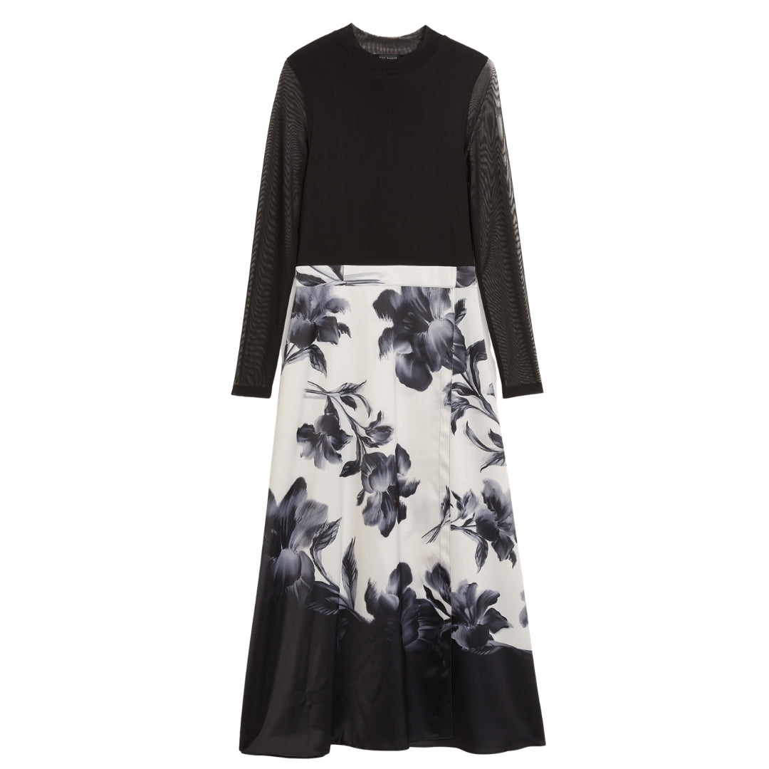 Ted Baker WMD SELNAA Mesh Top Printed Skirt Midi D