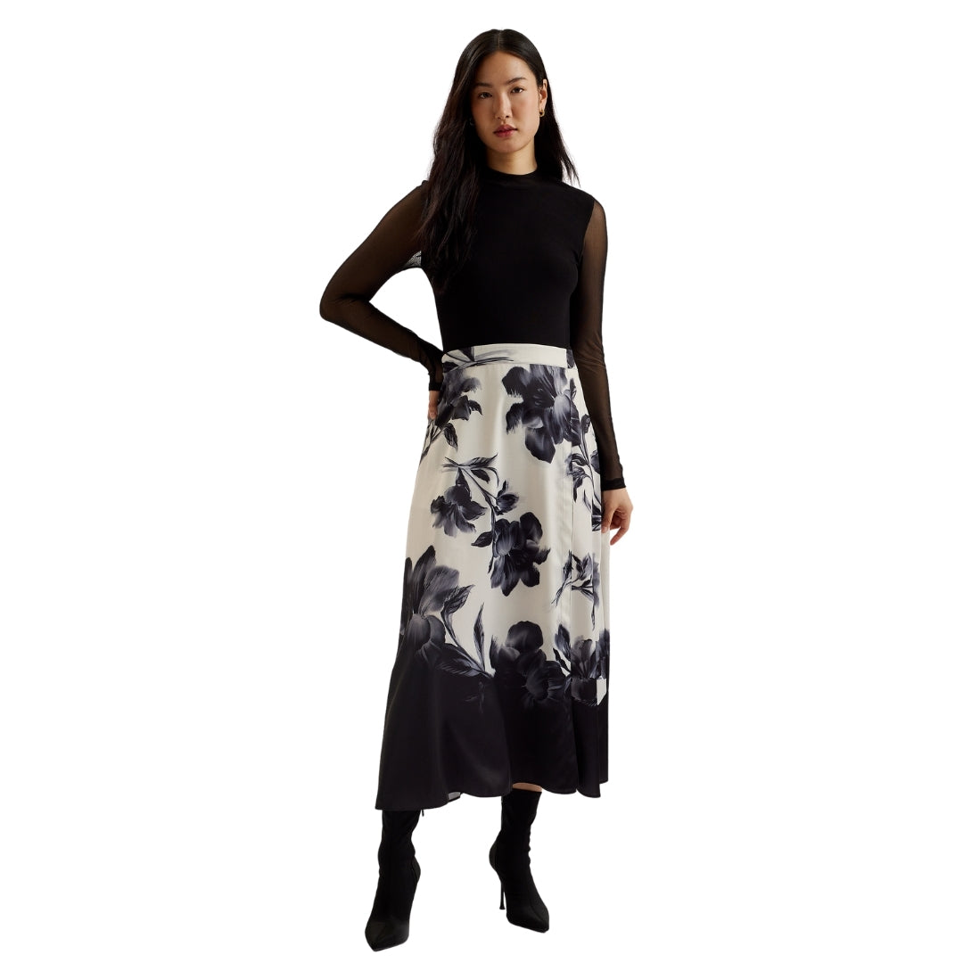Ted Baker WMD SELNAA Mesh Top Printed Skirt Midi D