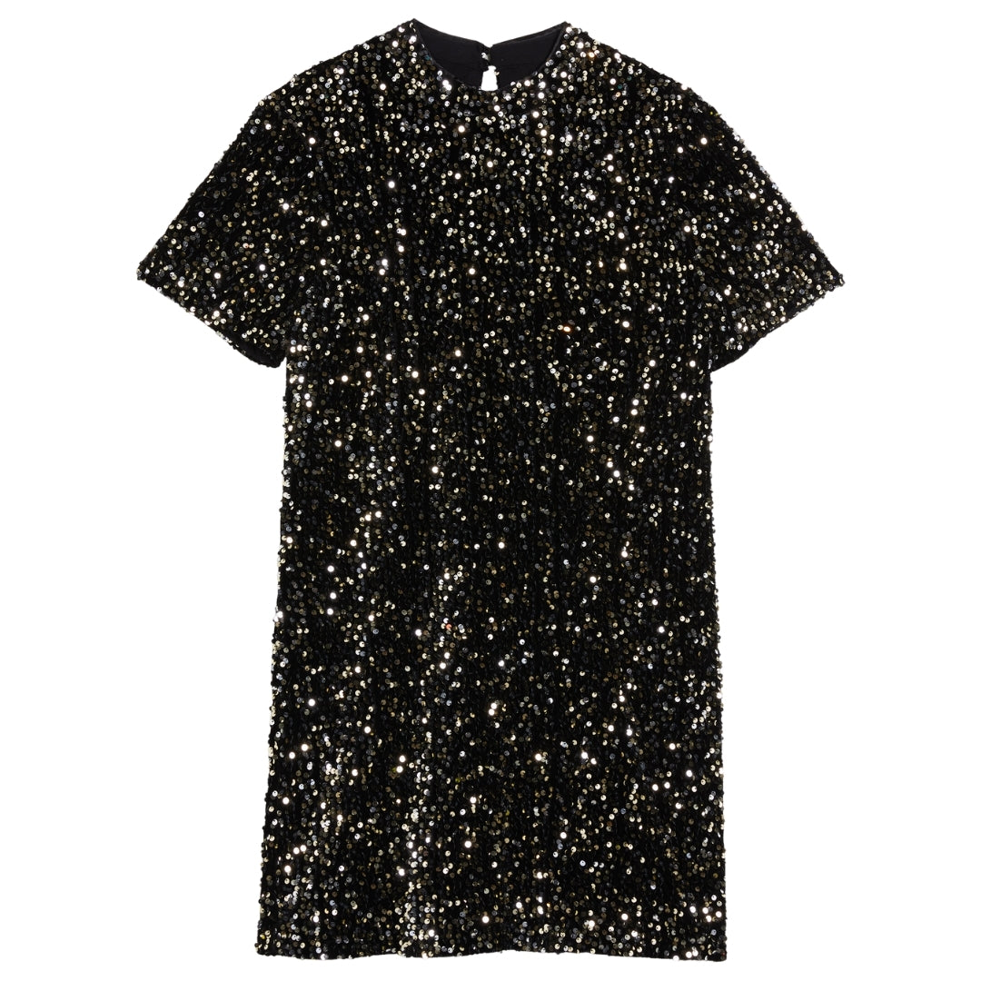 Ted Baker WMD AUDRIYY Velvet Sequin T Shirt Mini D
