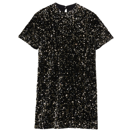 Ted Baker WMD AUDRIYY Velvet Sequin T Shirt Mini D