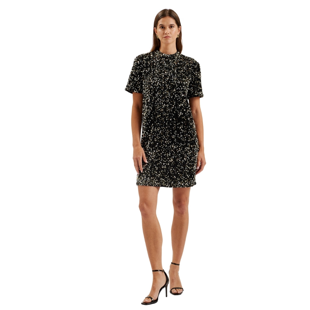 Ted Baker WMD AUDRIYY Velvet Sequin T Shirt Mini D