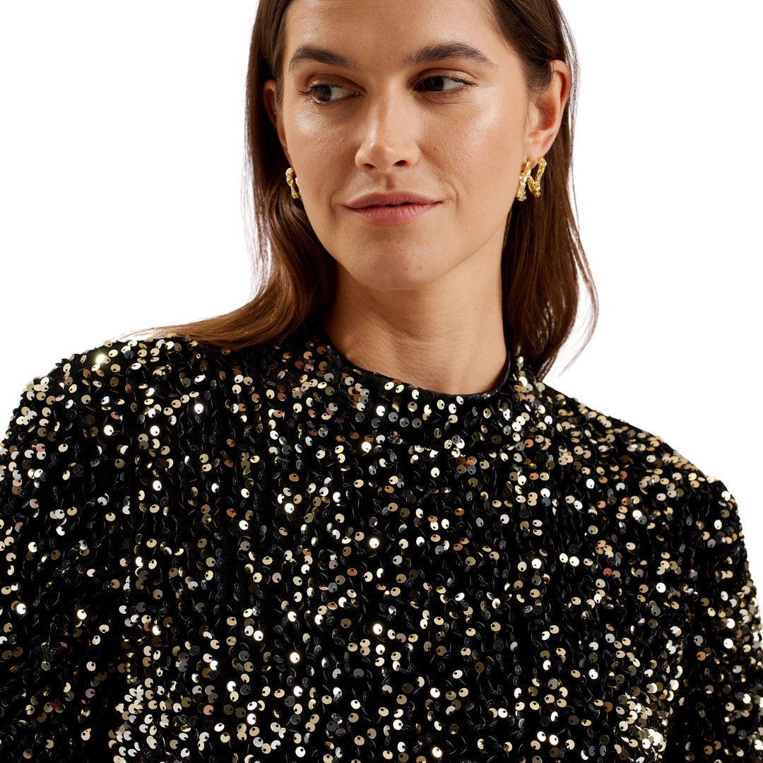 Ted Baker WMD AUDRIYY Velvet Sequin T Shirt Mini D