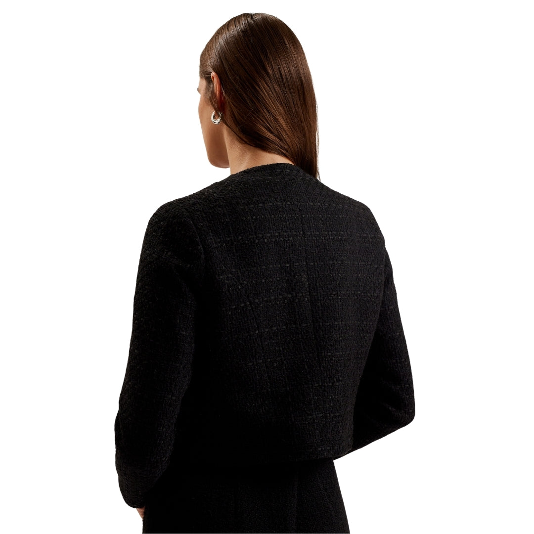 Ted Baker WMH KOMA Rose Button Cropped Boucle Tail