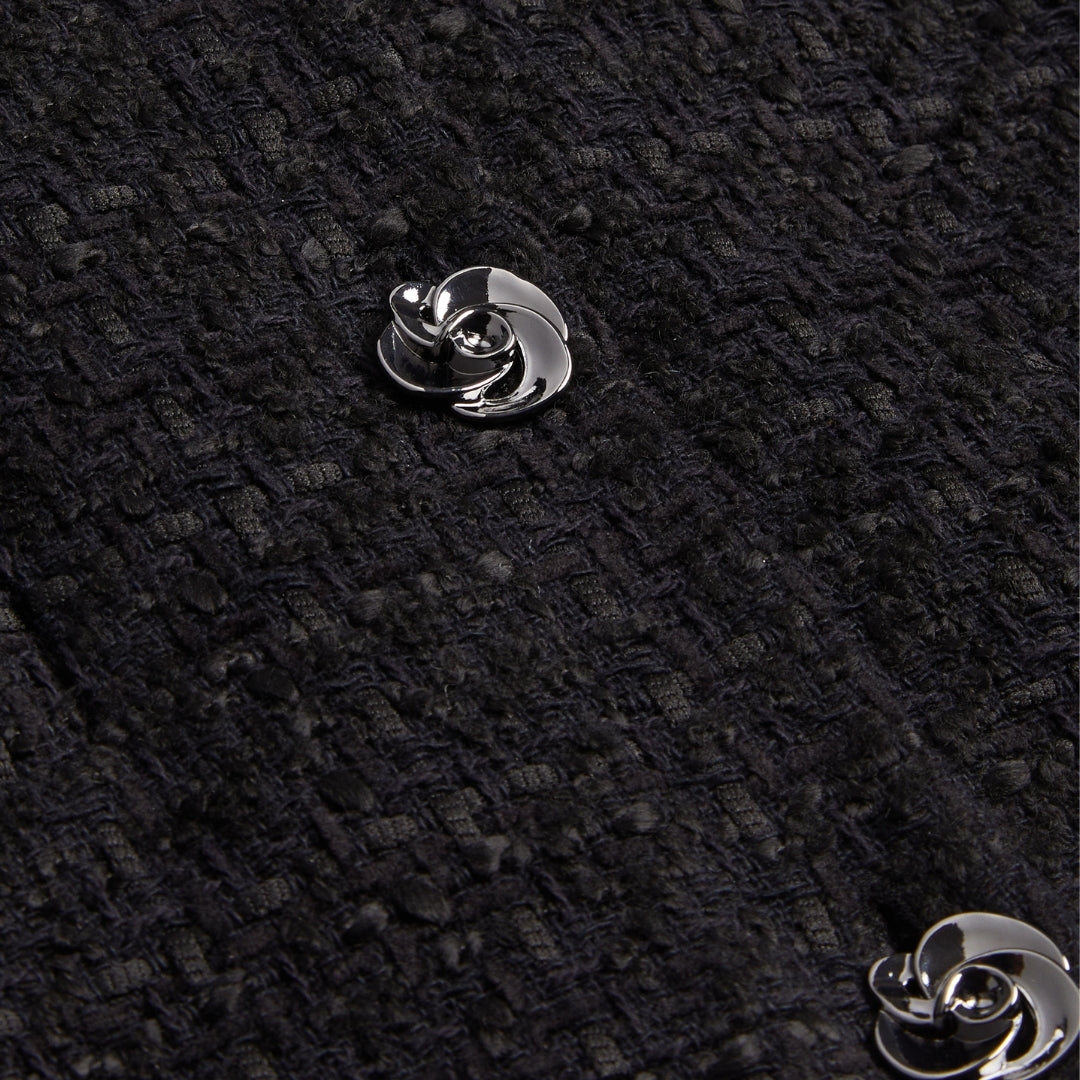 Ted Baker WMH KOMA Rose Button Cropped Boucle Tail