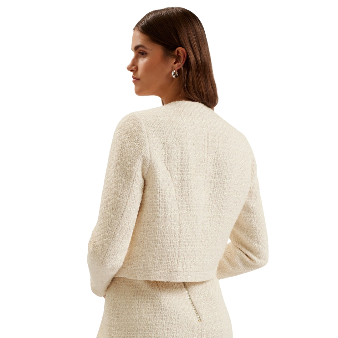 Ted Baker WMH KOMA Rose Button Cropped Boucle Tail 3