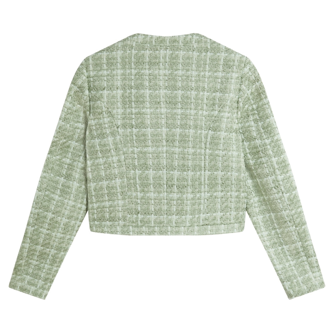 Ted Baker WMH KOMA Rose Button Cropped Boucle Tail 5