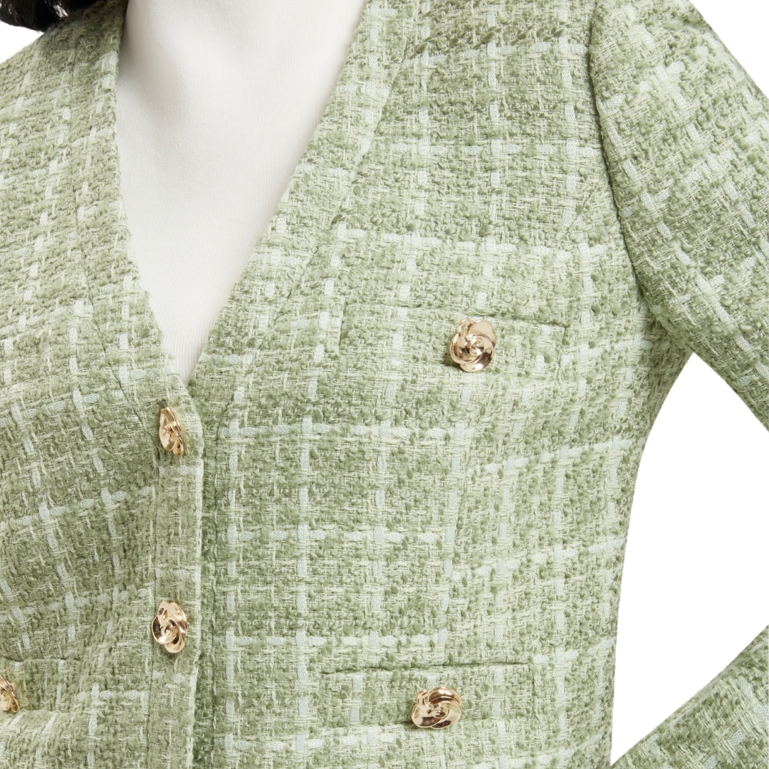 Ted Baker WMH KOMA Rose Button Cropped Boucle Tail 5